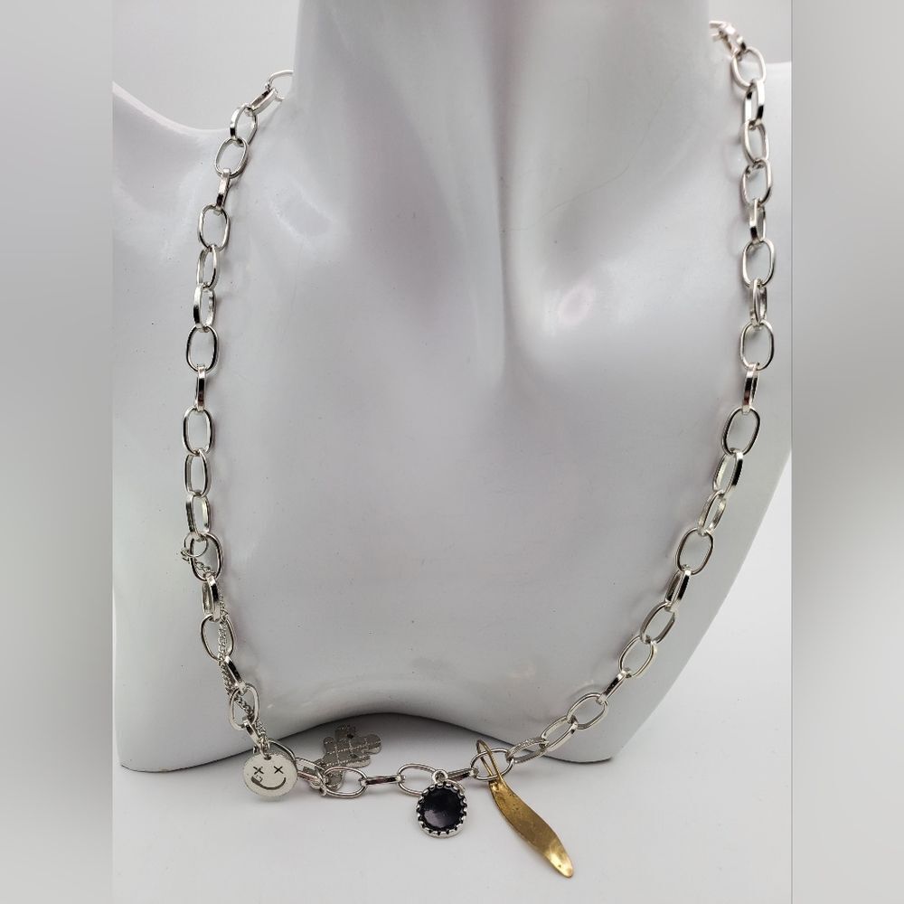 Edgy punk rock hipster novelty charm necklace N0629